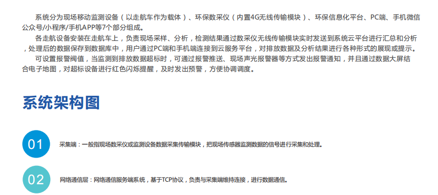 走航式环境监测平台为管理辖区污染排放实时监控提供有力的辅助手段