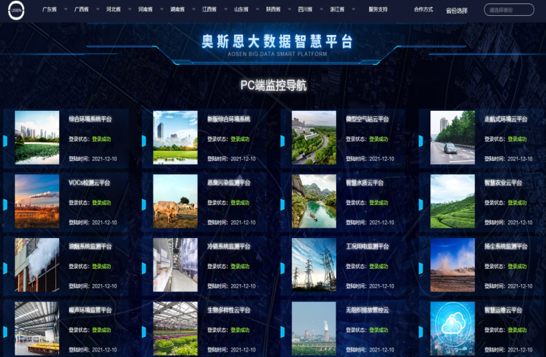 奥斯恩环保数据云平台系统 智能分析比对 结合大数据分析模型