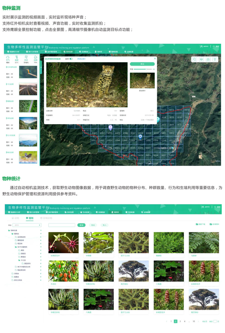 生物多样性监管云平台 野生动物类型AI识别系统 鸟声纹识别分析